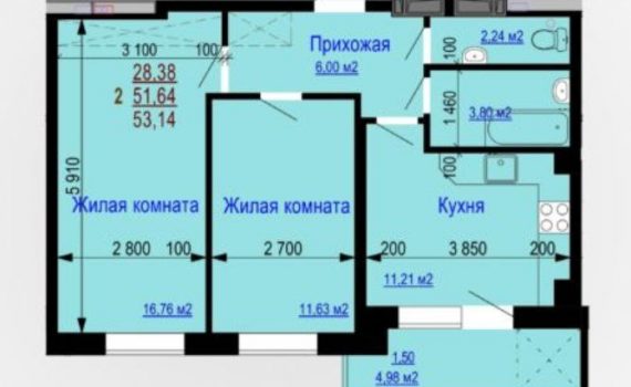 003133 * 2к.кв. ЖК Дом на Зерновой